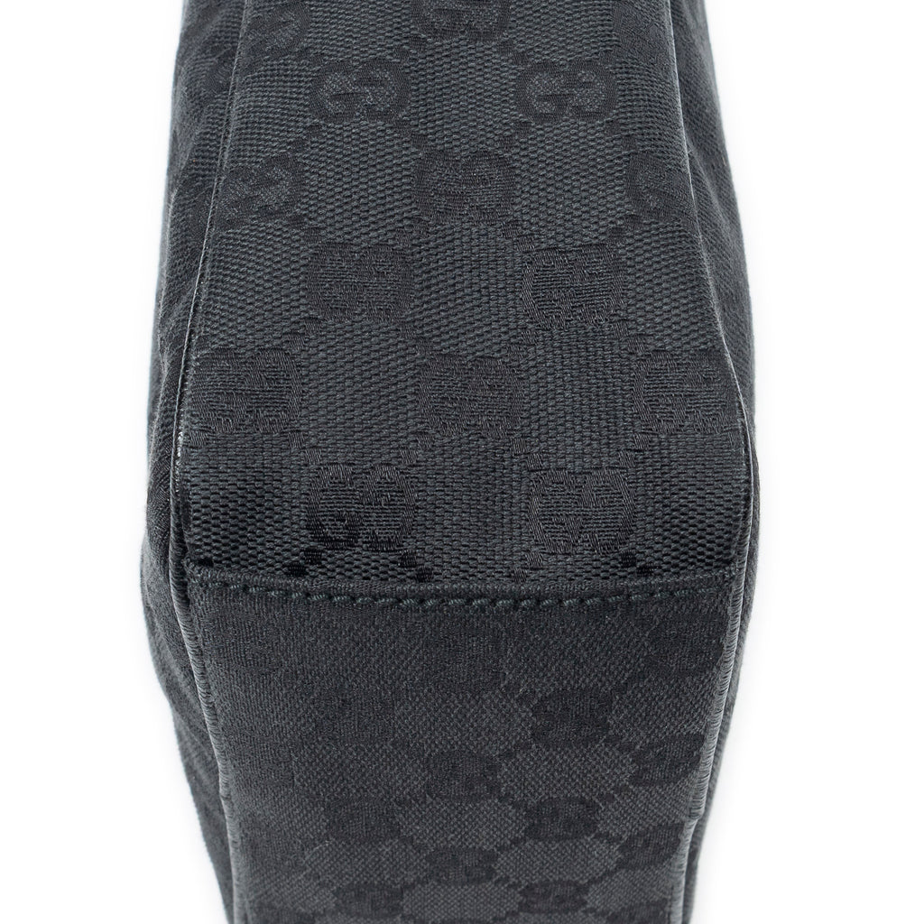 Shoulder Bag Small Square Crossbody Black Monogrammed Canvas