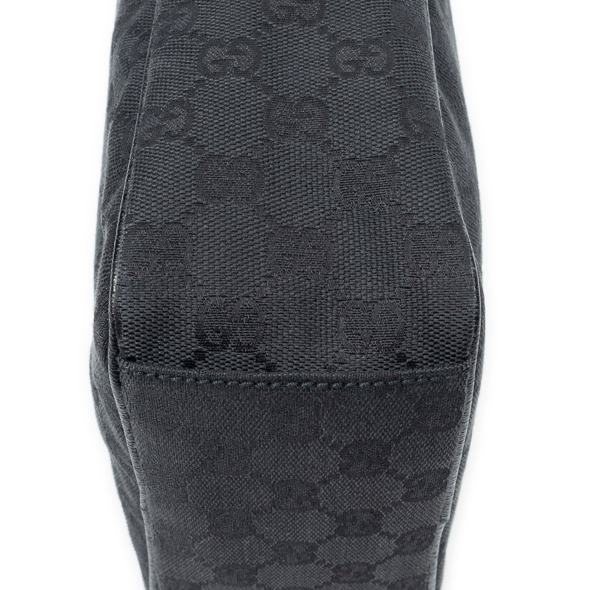 Shoulder Bag Small Square Crossbody Black Monogrammed Canvas