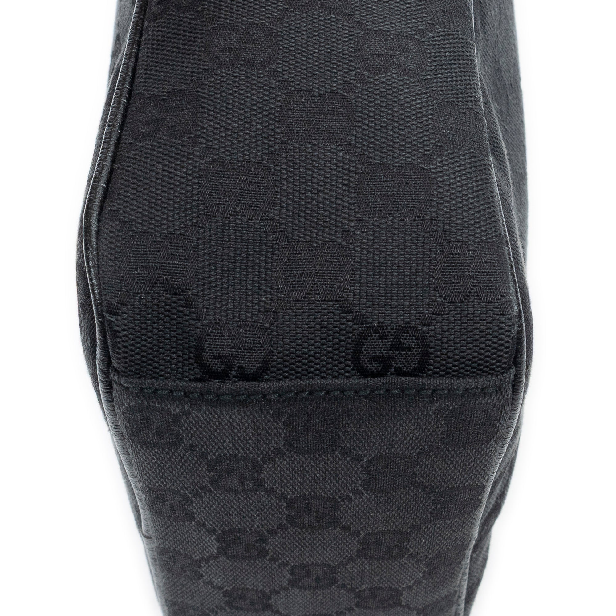 Shoulder Bag Small Square Crossbody Black Monogrammed Canvas