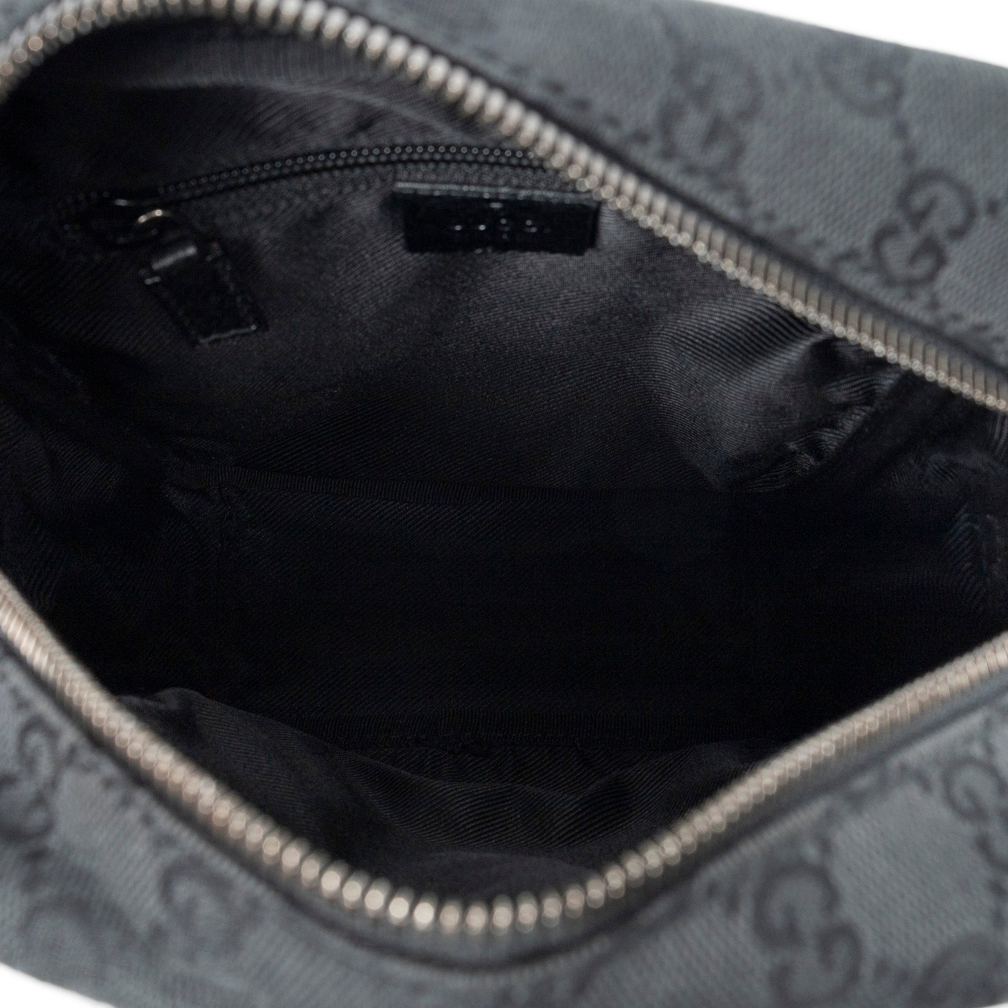 Shoulder Bag Small Square Crossbody Black Monogrammed Canvas
