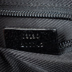 Shoulder Bag Small Square Crossbody Black Monogrammed Canvas