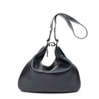 Shoulder Bag Attache Hobo Black Smooth Calfskin Leather