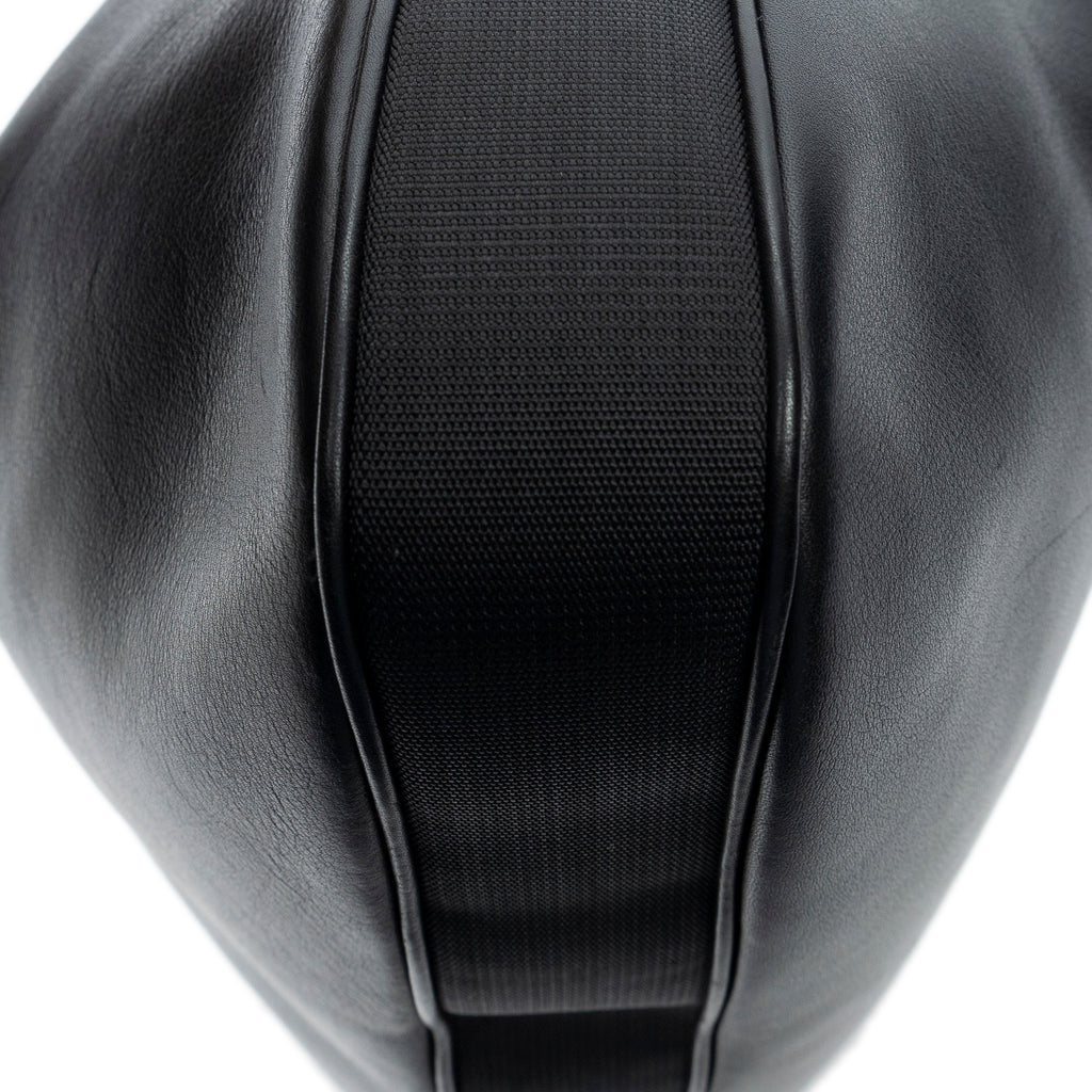 Shoulder Bag Attache Hobo Black Smooth Calfskin Leather