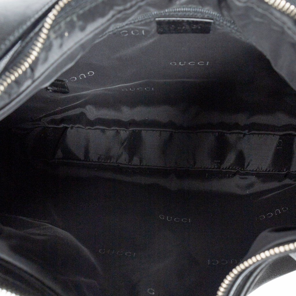Shoulder Bag Attache Hobo Black Smooth Calfskin Leather