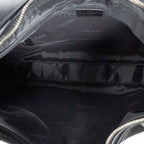 Shoulder Bag Attache Hobo Black Smooth Calfskin Leather