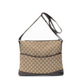 Shoulder Bag Large Messenger Beige Monogrammed Canvas