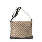 Shoulder Bag Large Messenger Beige Monogrammed Canvas