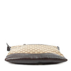 Shoulder Bag Large Messenger Beige Monogrammed Canvas