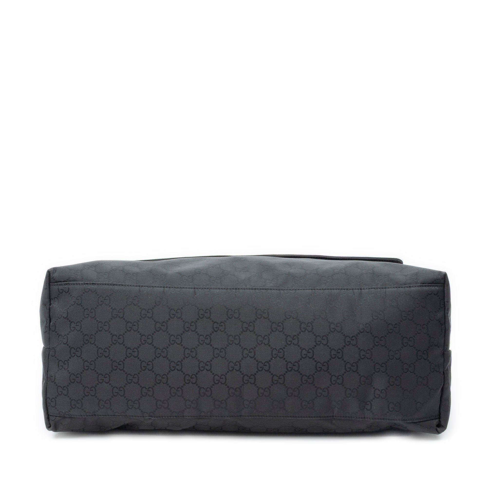 Shoulder Bag Large Messenger Black Monogrammed Nylon Canvas