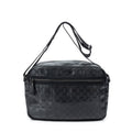 Shoulder Bag Large Messenger Black Guccissima Imprint Coated Canvas