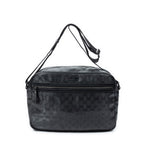 Shoulder Bag Large Messenger Black Guccissima Imprint Coated Canvas