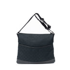 Shoulder Bag Large Messenger Black Monogrammed Canvas