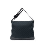 Shoulder Bag Large Messenger Black Monogrammed Canvas