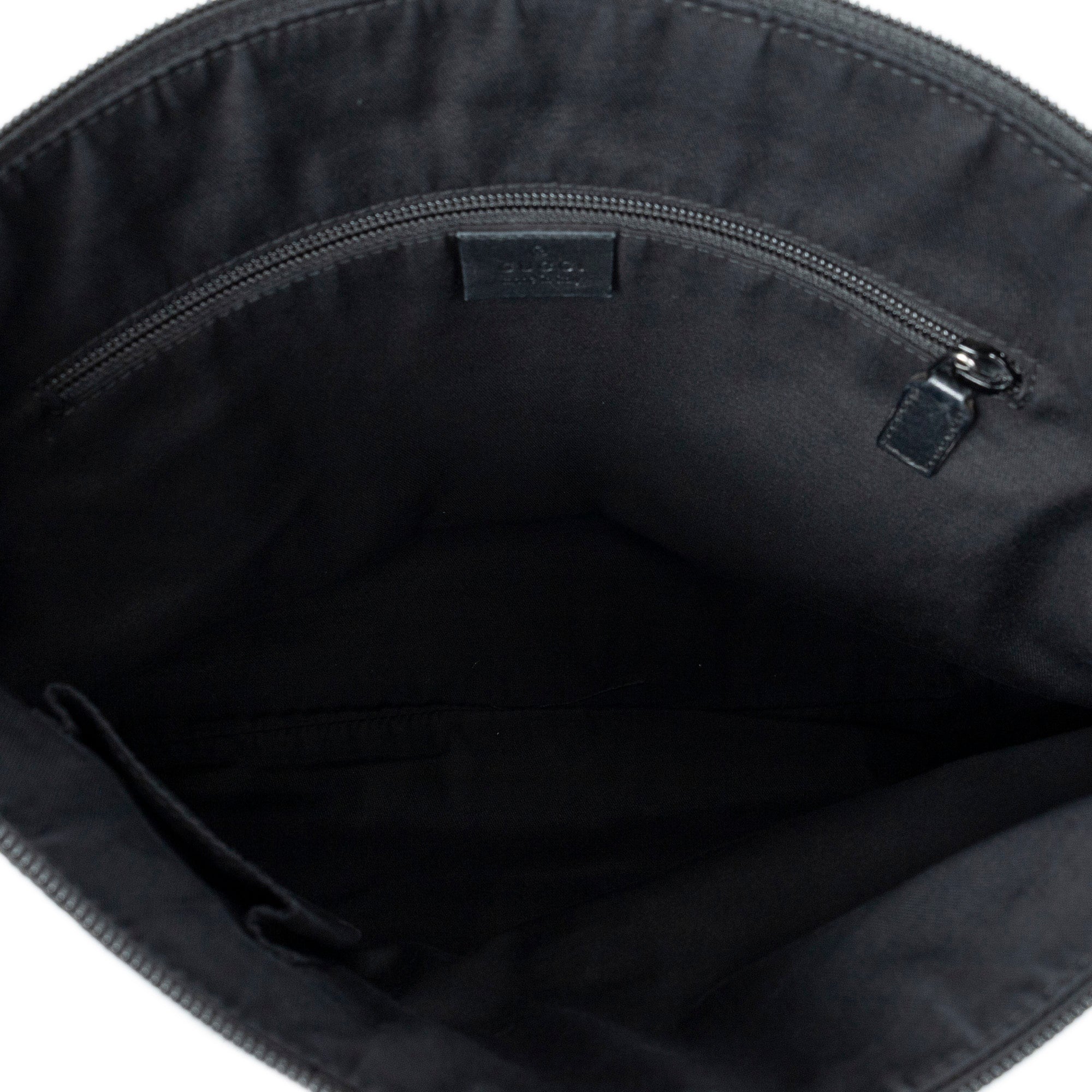 Shoulder Bag Large Messenger Black Monogrammed Canvas