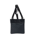 Shoulder Bag Small Flat Messenger Black Monogrammed Canvas