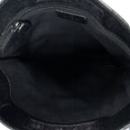 Shoulder Bag Small Flat Messenger Black Monogrammed Canvas