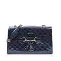 Shoulder Bag Medium Emily Chain Flap Purple Guccissima Patent Leather
