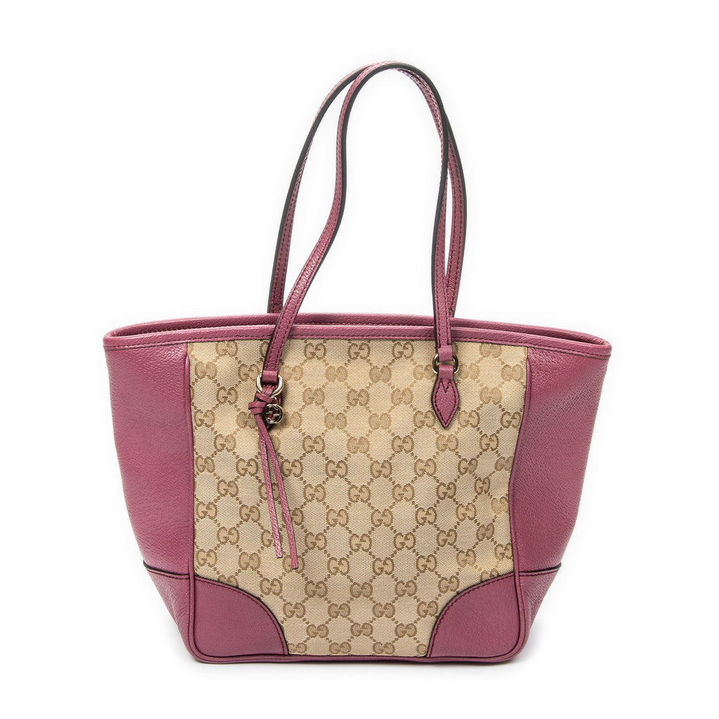 Sac porté épaule moyen cabas Bree toile monogrammée beige