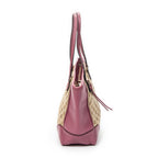 Sac porté épaule moyen cabas Bree toile monogrammée beige