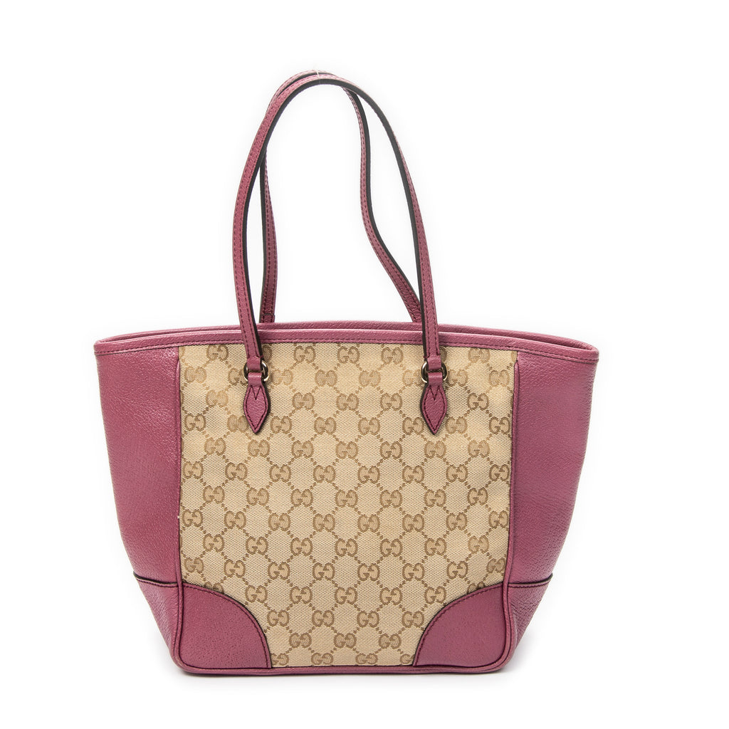 Sac porté épaule moyen cabas Bree toile monogrammée beige