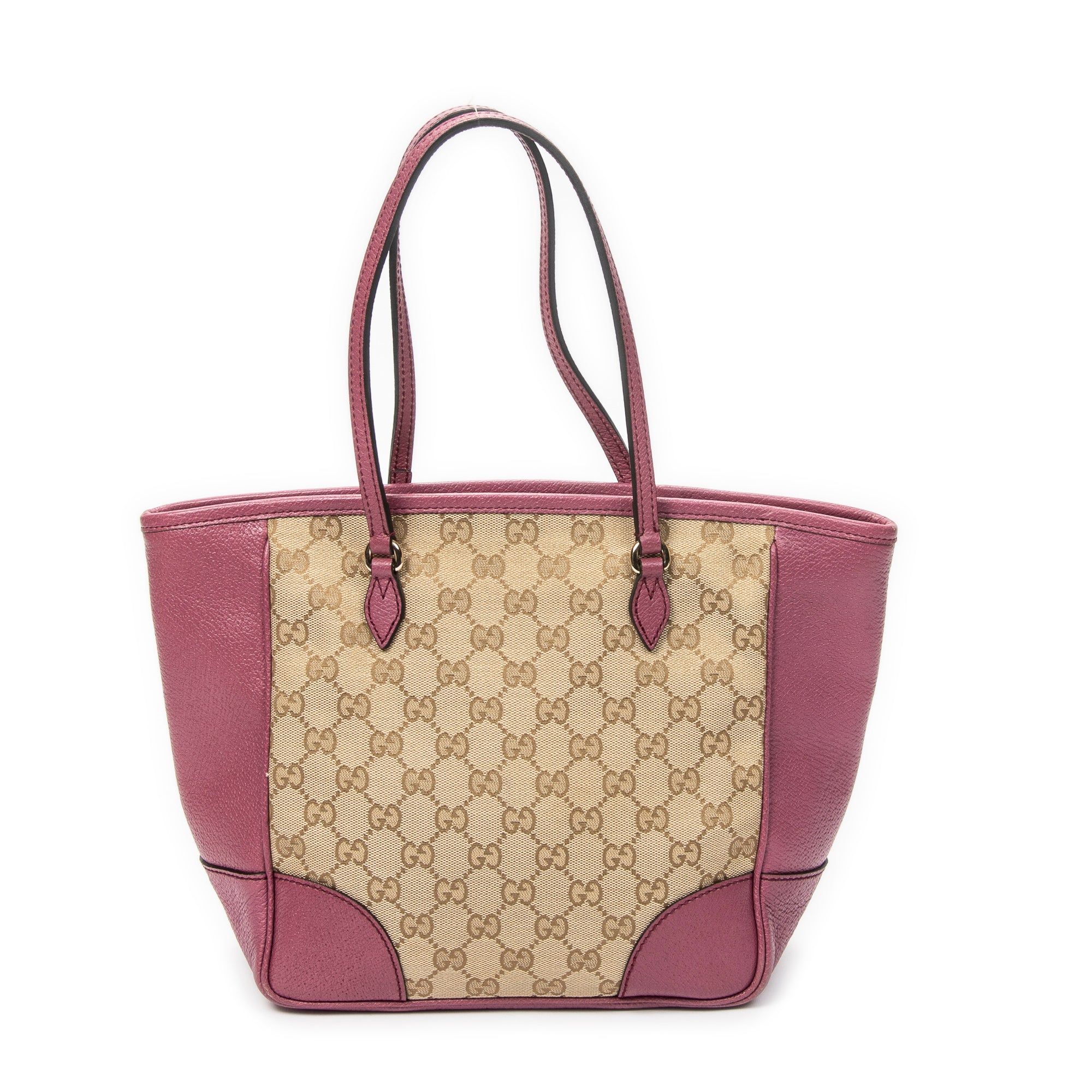 Bolso de hombro mediano Bree Tote Lona monograma beige