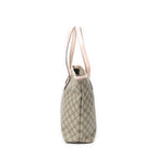 Shoulder Bag Large Zip Shopping Tote Beige Supreme Coated Canvas