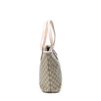 Shoulder Bag Large Zip Shopping Tote Beige Supreme Coated Canvas