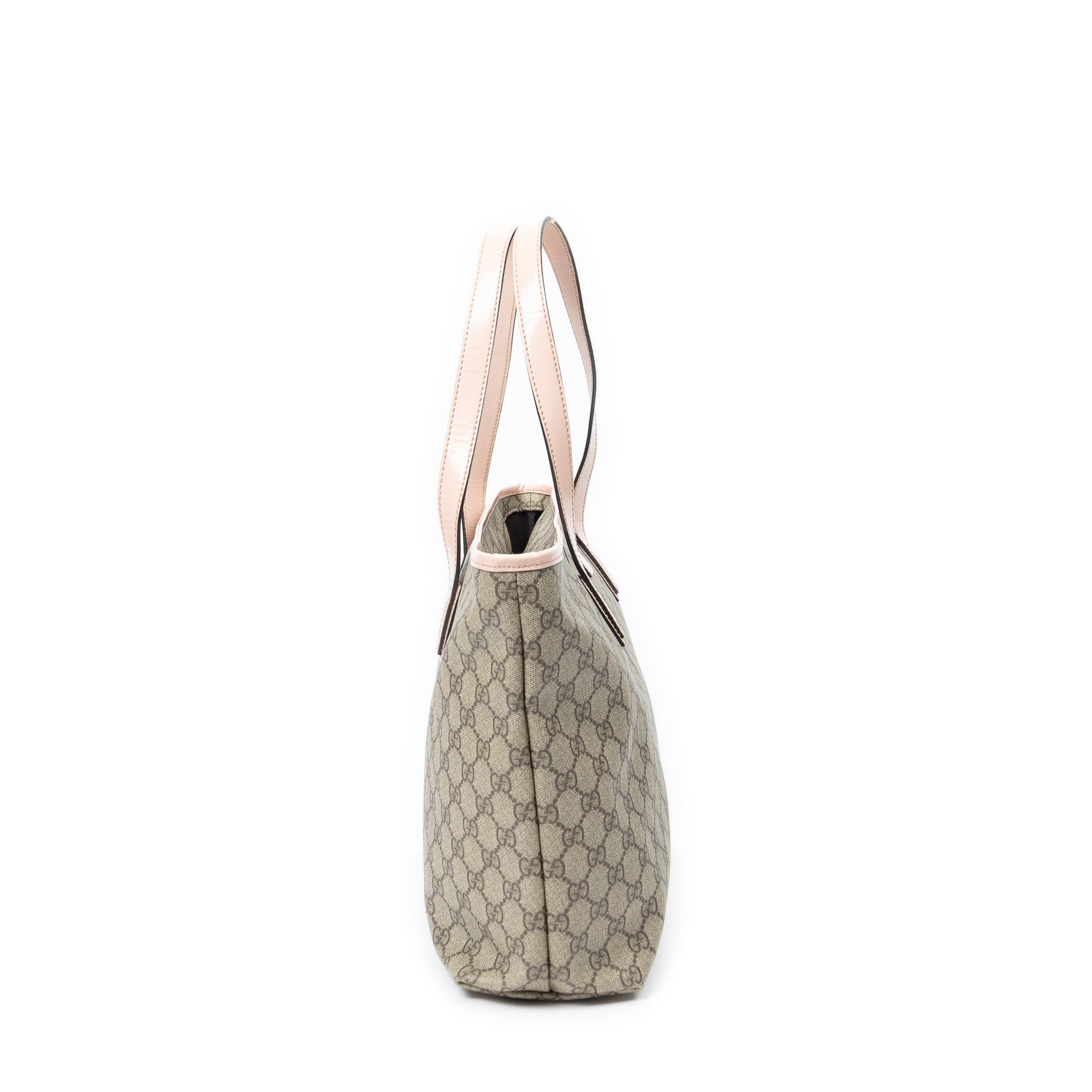 Shoulder Bag Large Zip Shopping Tote Beige Supreme Coated Canvas
