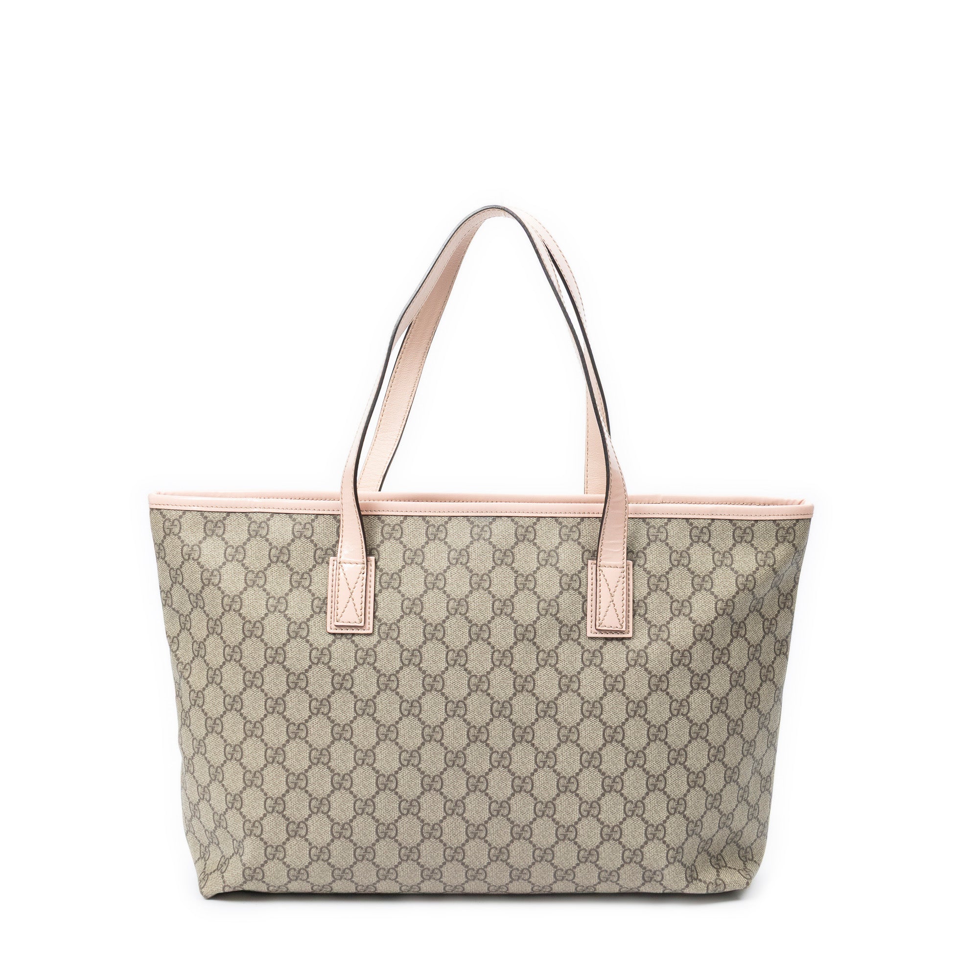 Shoulder Bag Large Zip Shopping Tote Beige Supreme Coated Canvas