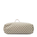 Shoulder Bag Large Zip Shopping Tote Beige Supreme Coated Canvas
