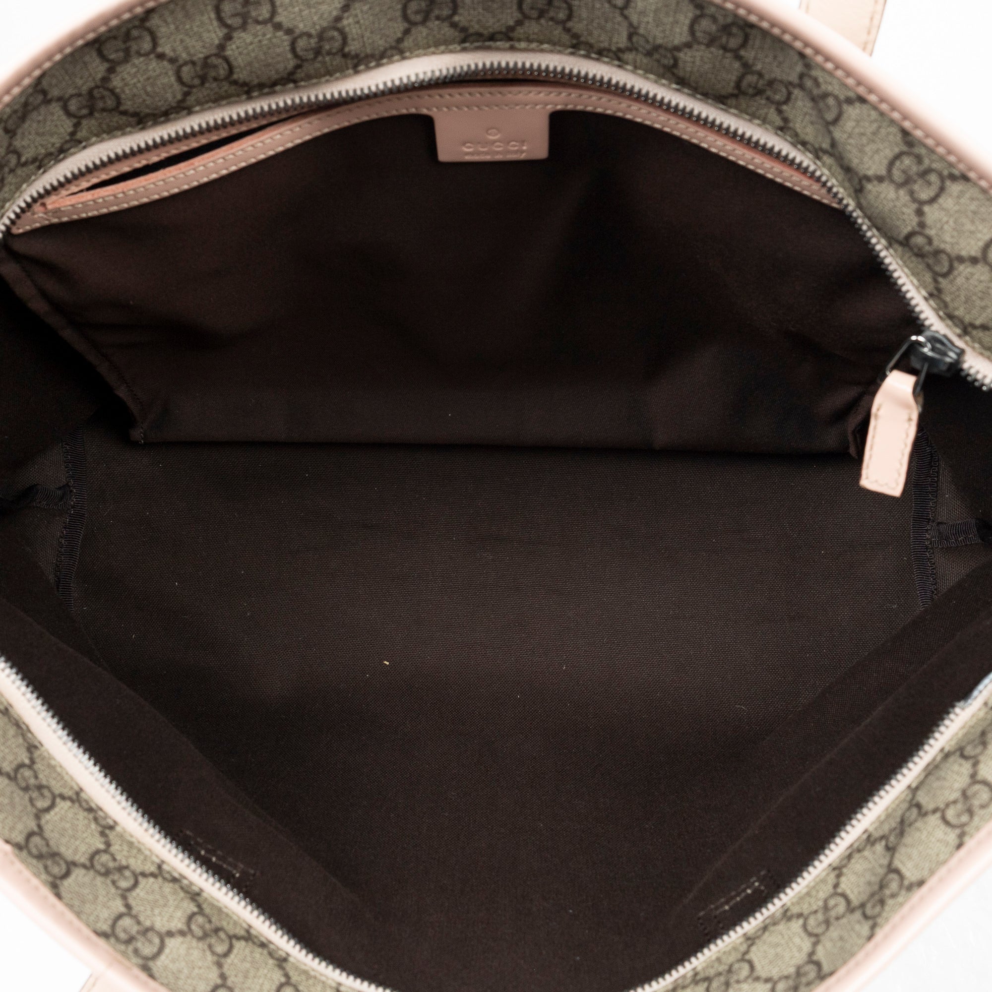 Shoulder Bag Large Zip Shopping Tote Beige Supreme Coated Canvas