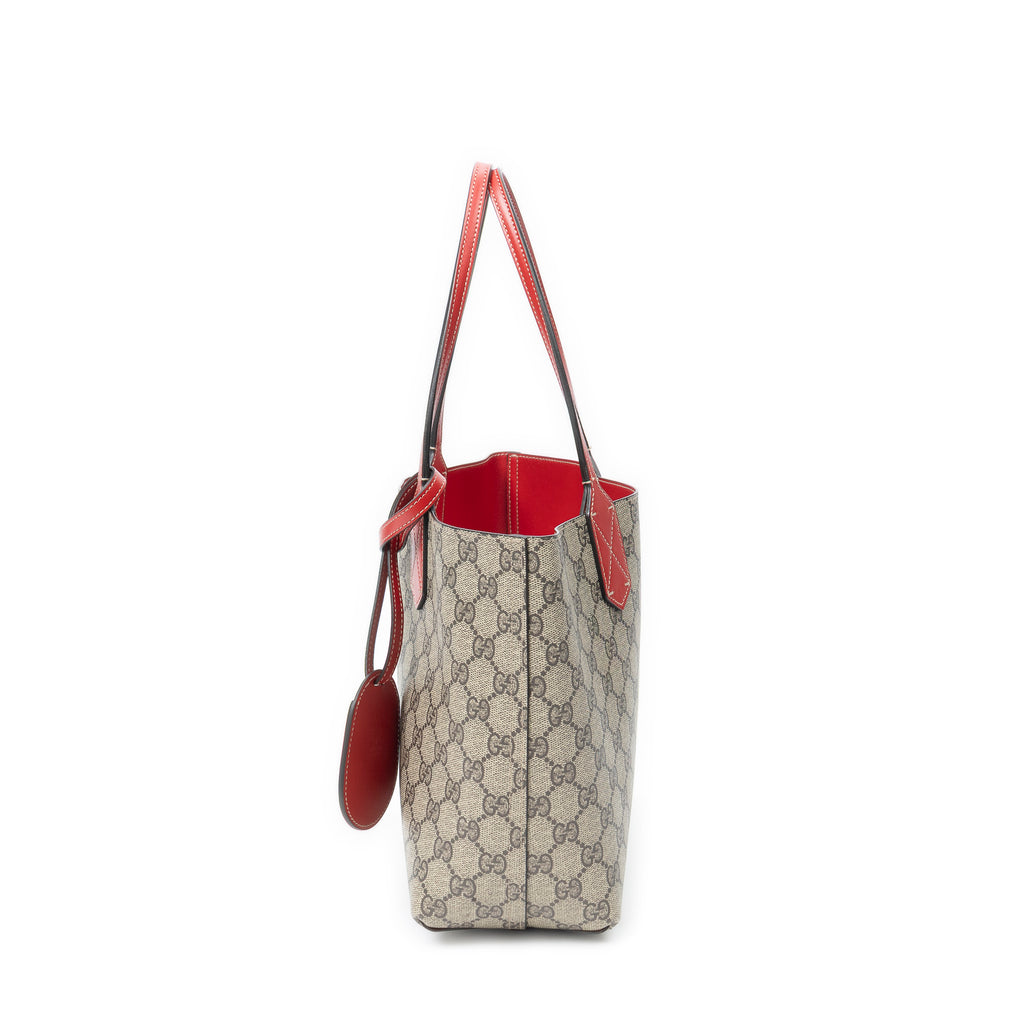 Shoulder Bag Small Reversible Tote Beige Supreme Coated Canvas