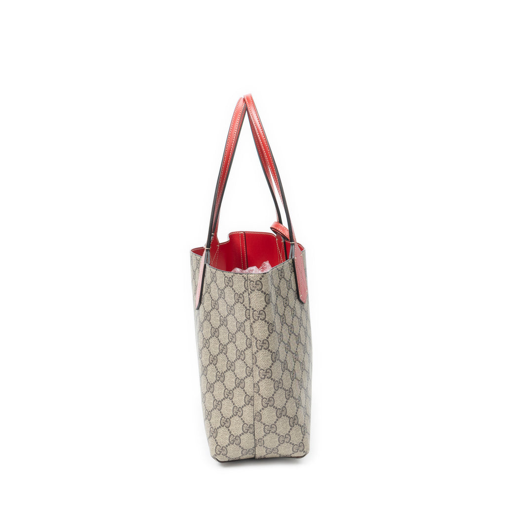 Shoulder Bag Small Reversible Tote Beige Supreme Coated Canvas
