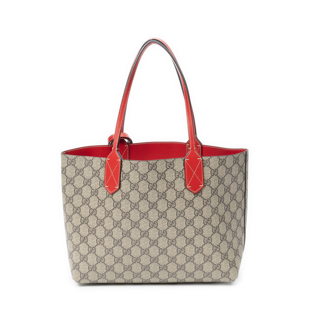 Shoulder Bag Small Reversible Tote Beige Supreme Coated Canvas