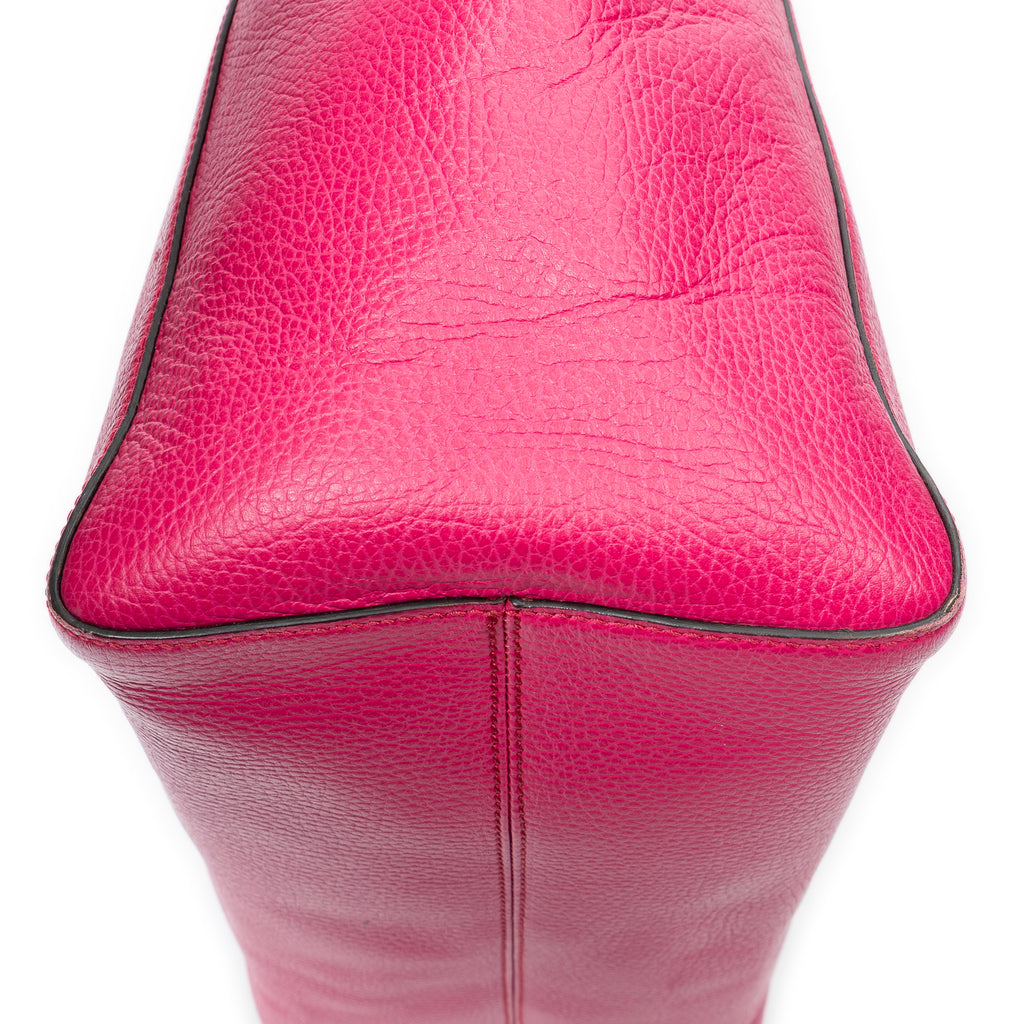 Shoulder Bag Medium Swing Tote Pink Grained Calfskin Leather