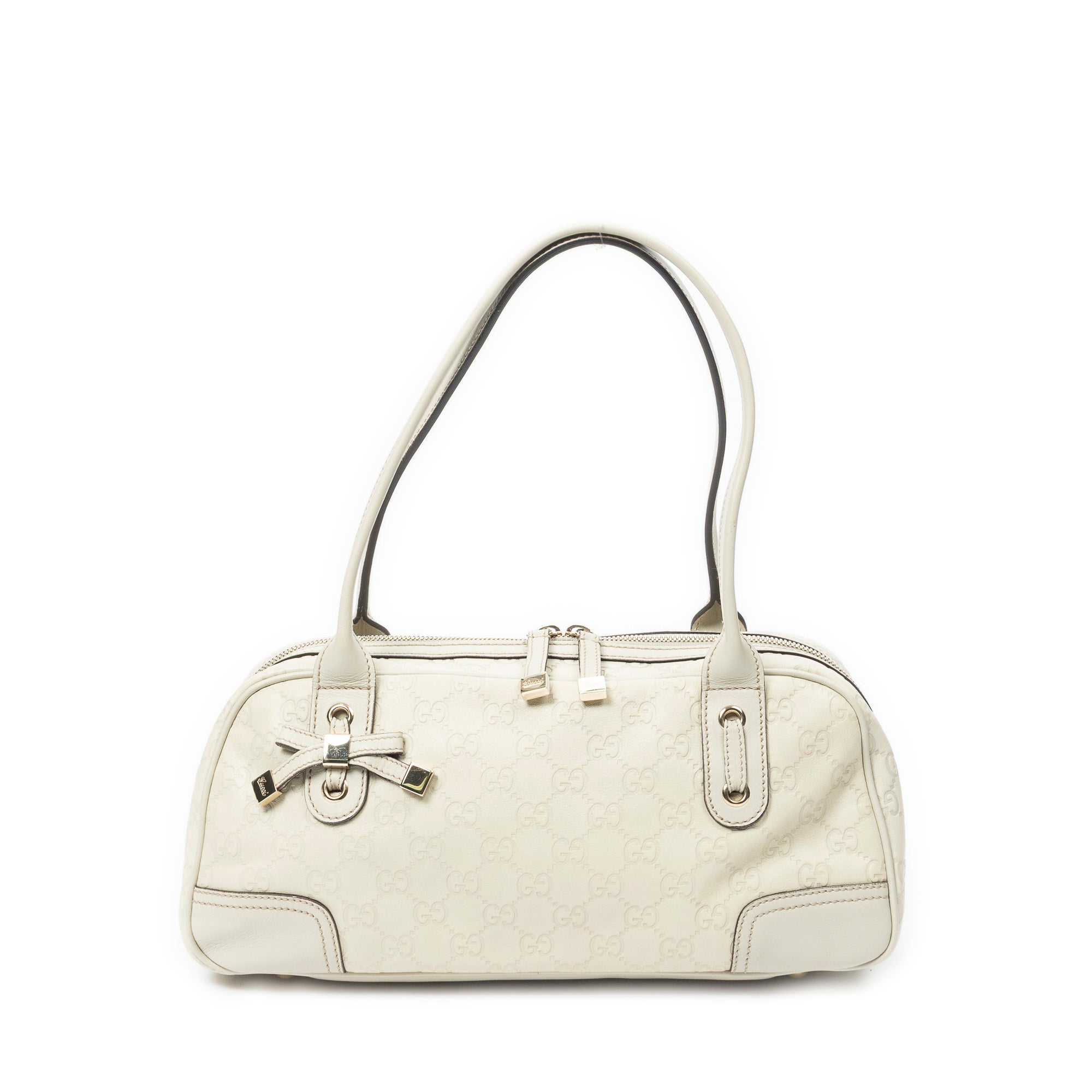 Shoulder Bag Princy Boston Ivory Guccissima Leather