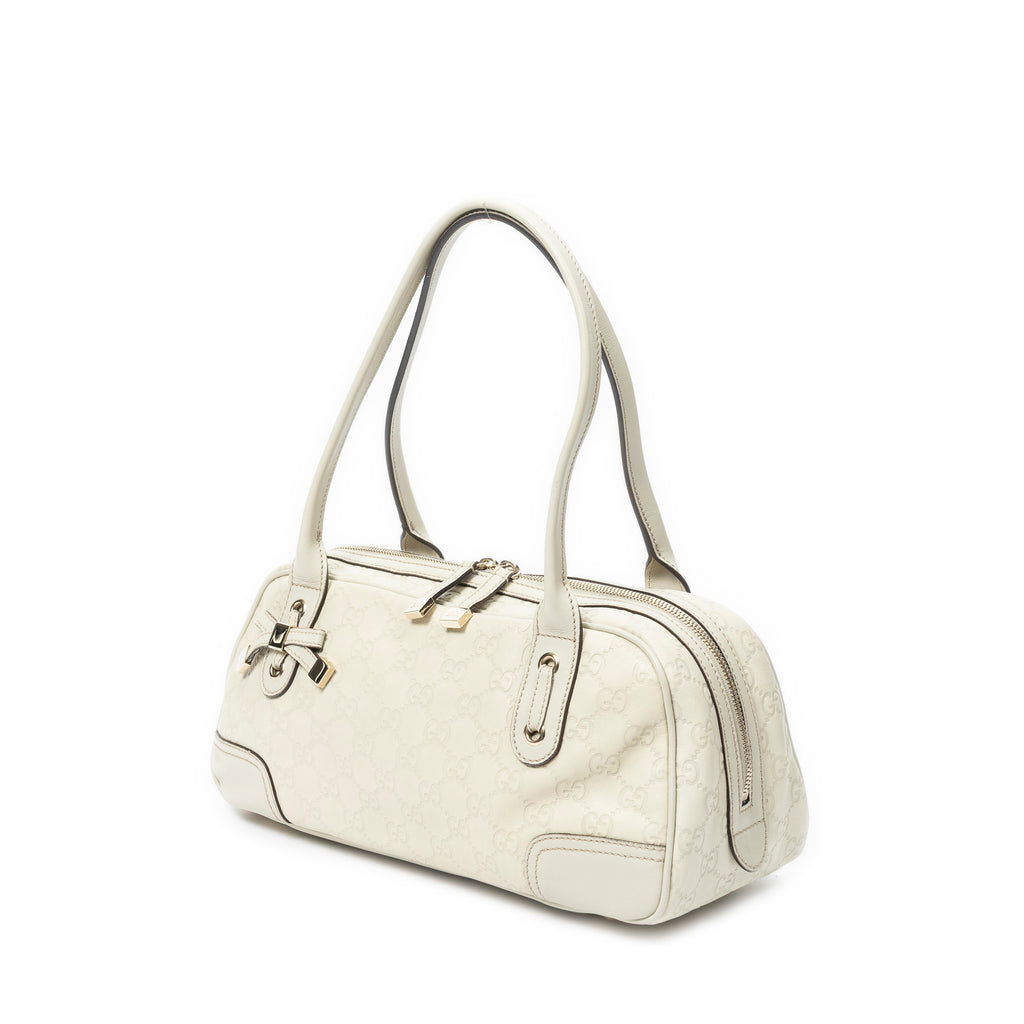 Shoulder Bag Princy Boston Ivory Guccissima Leather