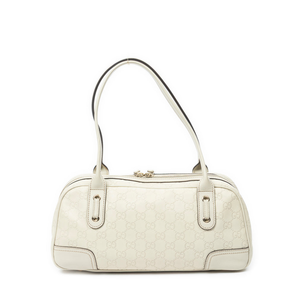 Shoulder Bag Princy Boston Ivory Guccissima Leather