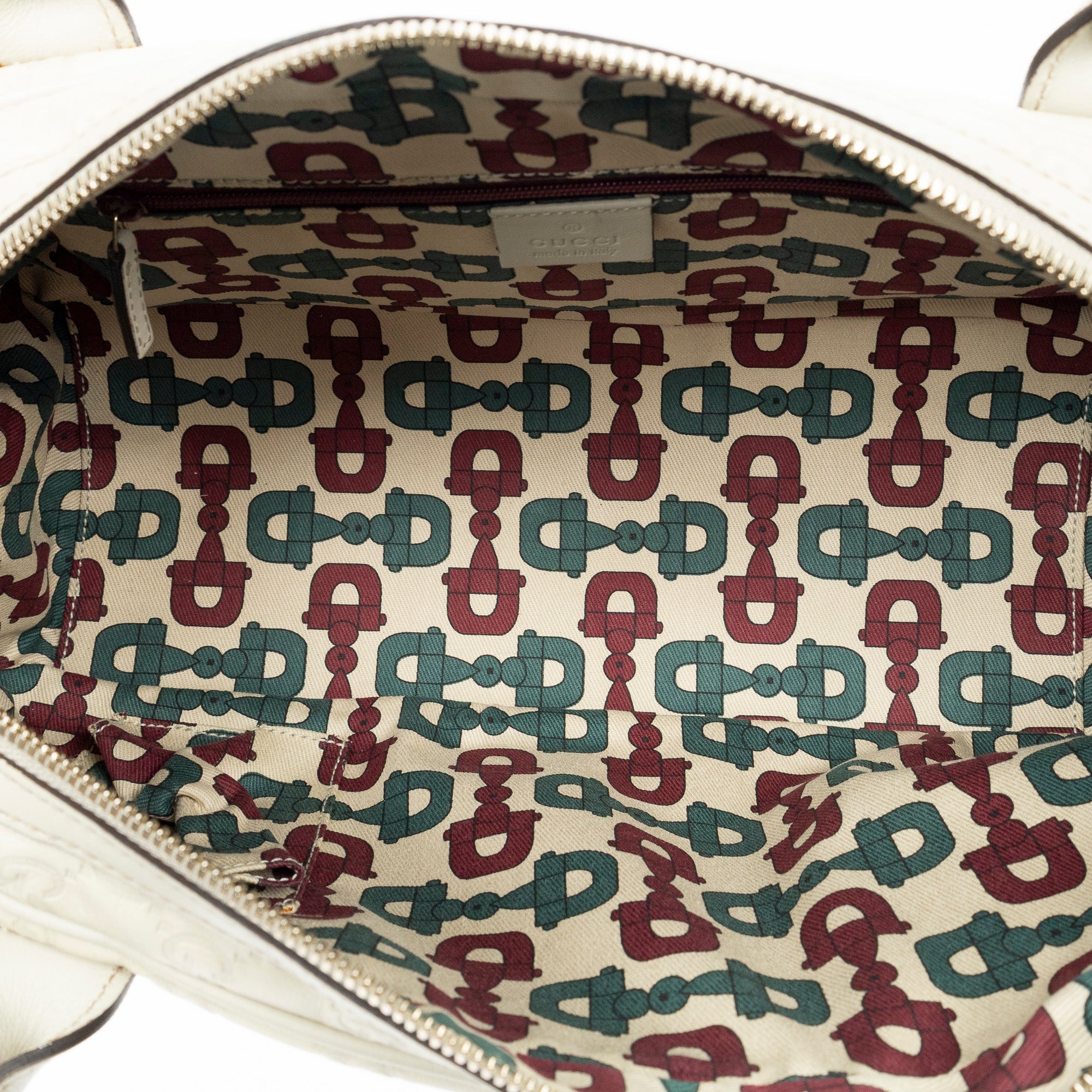 Shoulder Bag Princy Boston Ivory Guccissima Leather
