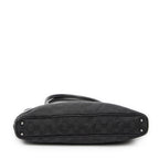 Sac bandoulière horizontal cabas en jacquard Toile monogrammée noire