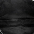 Sac bandoulière horizontal cabas en jacquard Toile monogrammée noire