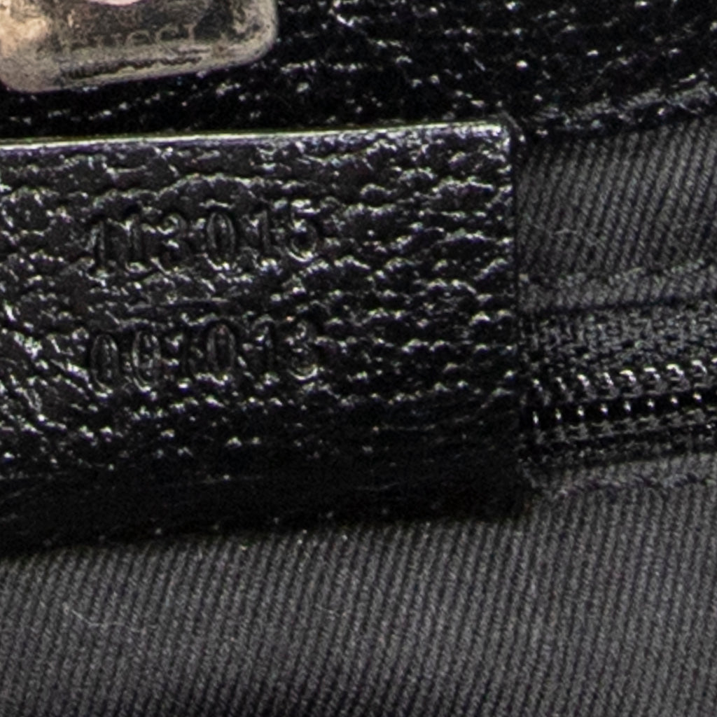 Sac bandoulière horizontal cabas en jacquard Toile monogrammée noire