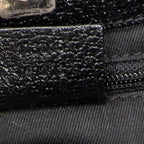Sac bandoulière horizontal cabas en jacquard Toile monogrammée noire