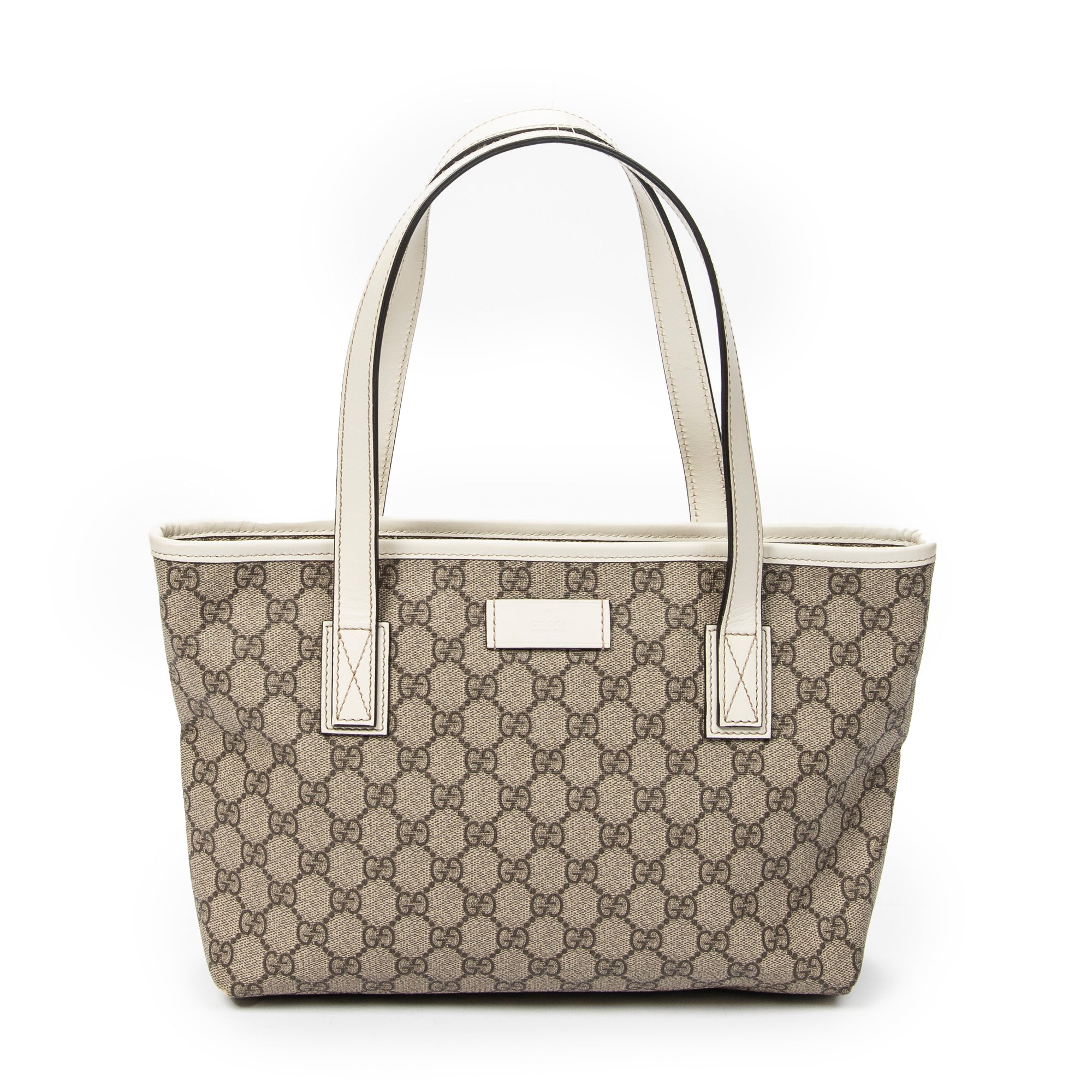 Bolso de Hombro Pequeño Joy Tote Beige Lona Recubierta Supreme