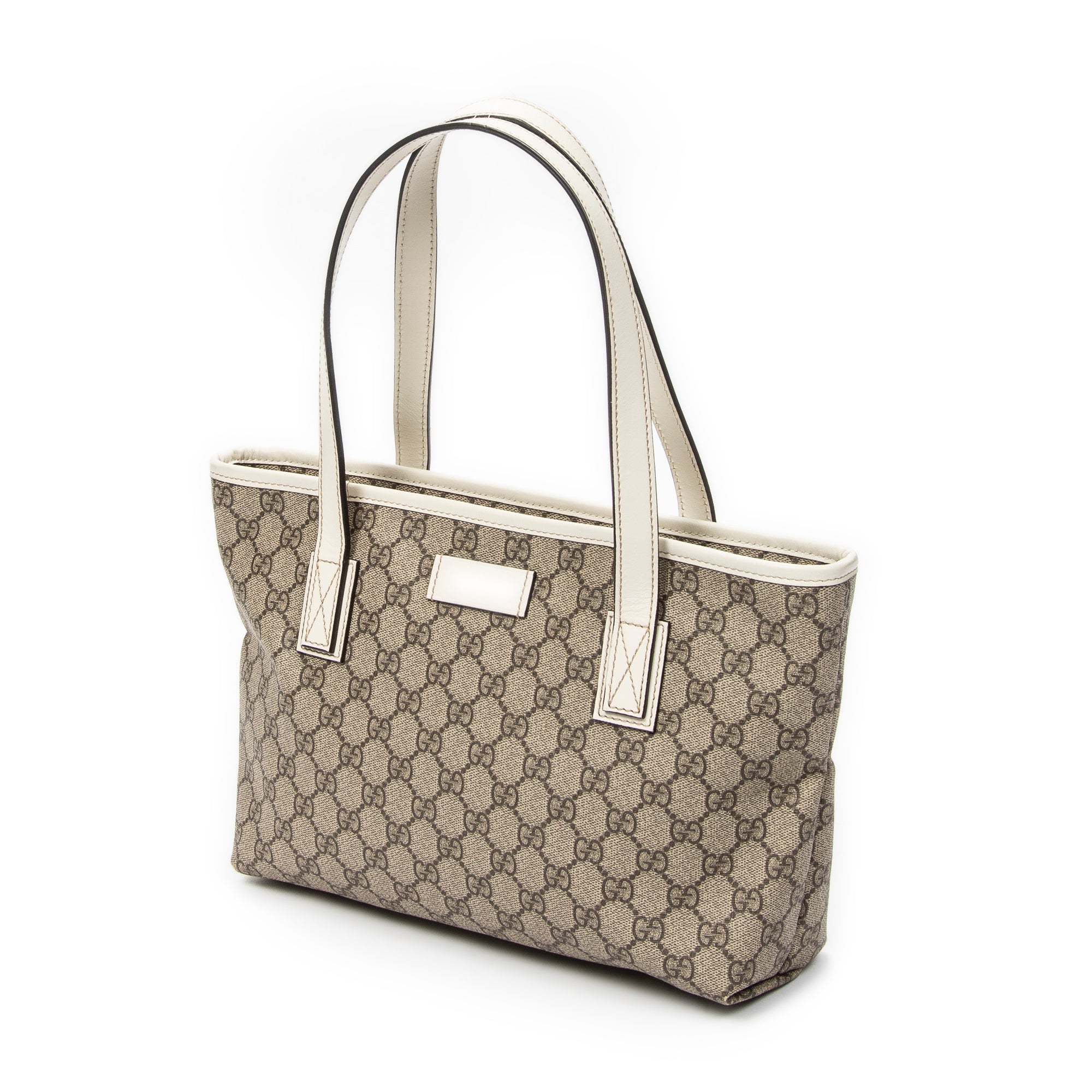 Bolso de Hombro Pequeño Joy Tote Beige Lona Recubierta Supreme