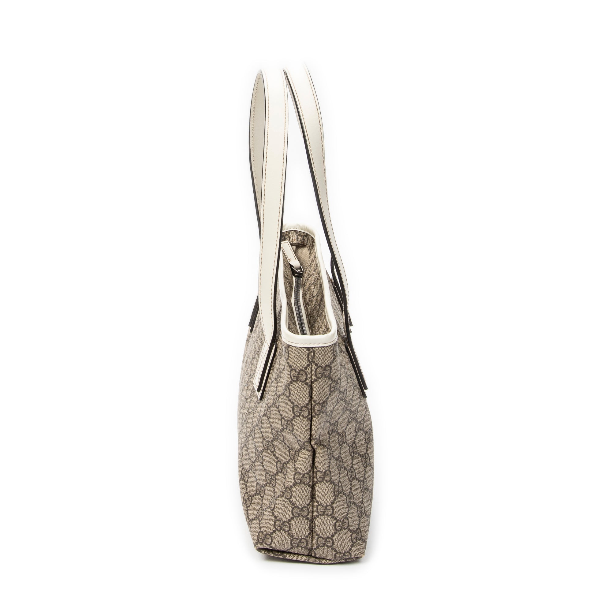 Bolso de Hombro Pequeño Joy Tote Beige Lona Recubierta Supreme
