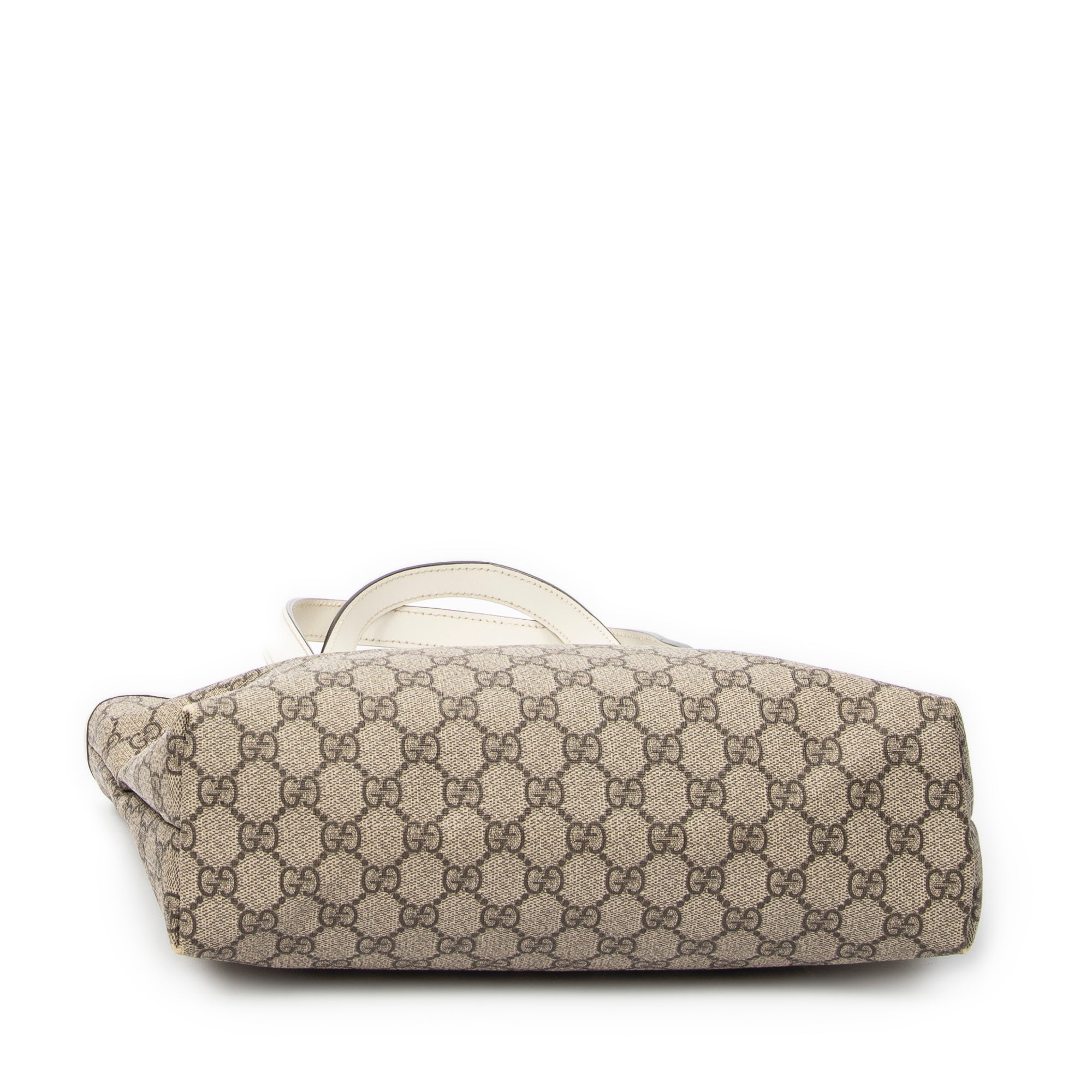 Bolso de Hombro Pequeño Joy Tote Beige Lona Recubierta Supreme