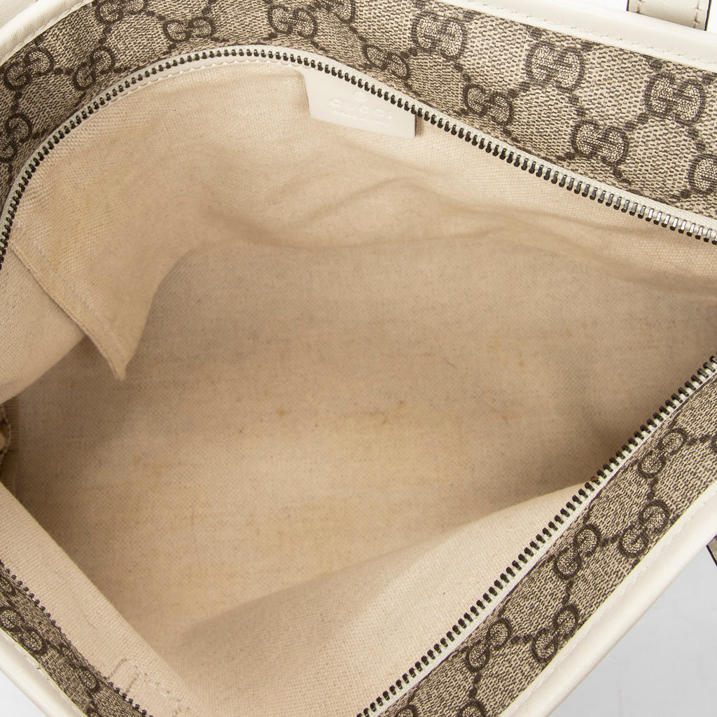 Bolso de Hombro Pequeño Joy Tote Beige Lona Recubierta Supreme