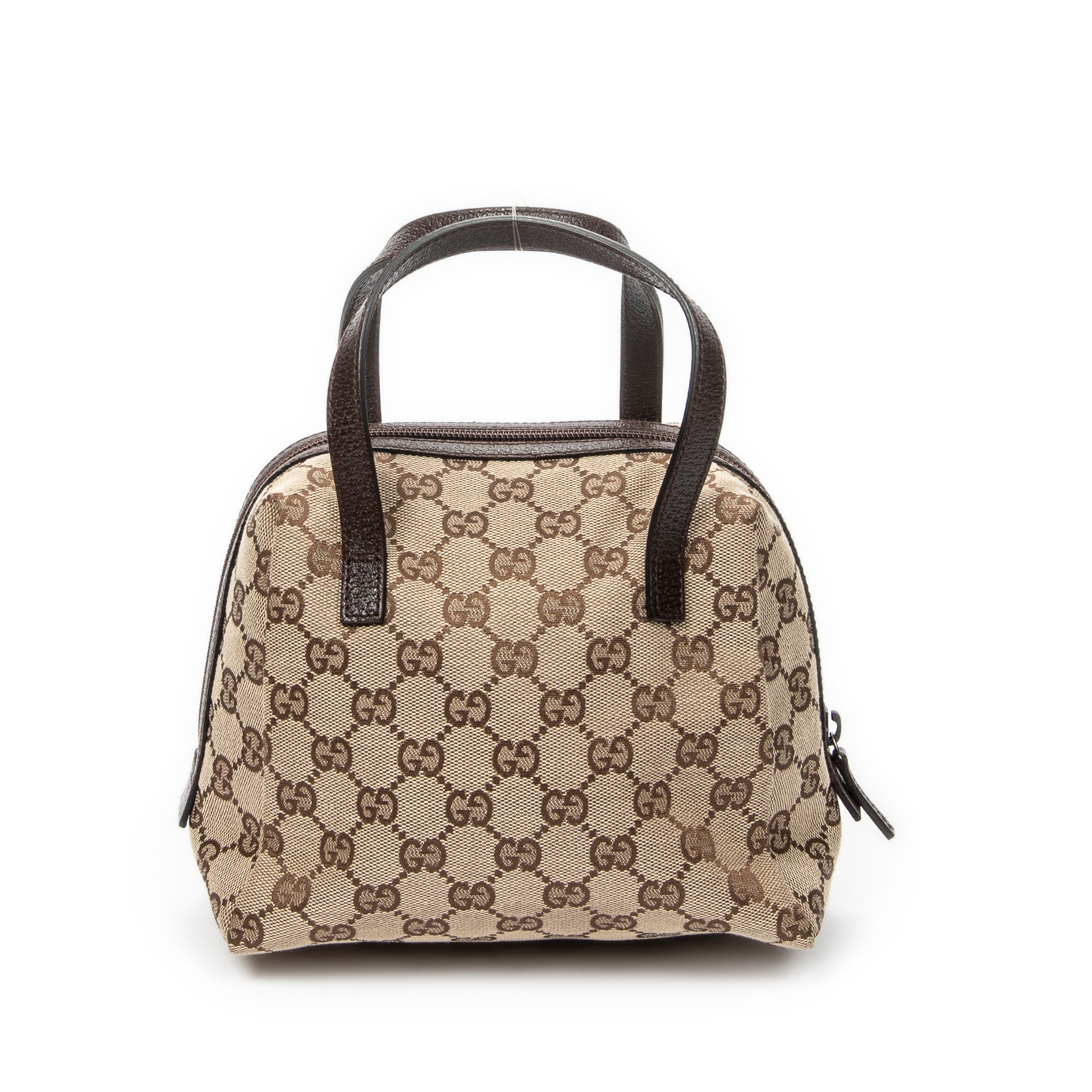 Handbag Mini Bowling Bag Beige Monogrammed Canvas