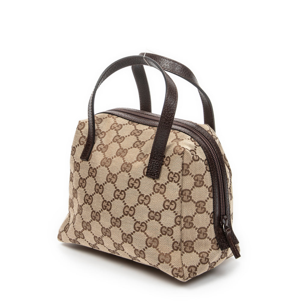 Handbag Mini Bowling Bag Beige Monogrammed Canvas